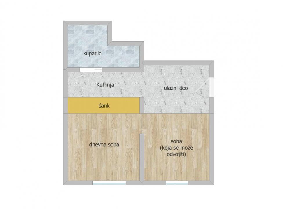 Slika 1 - Stan,NOVI SAD,CENTAR,kv: 37.00, € 105450, ID: 1099177
