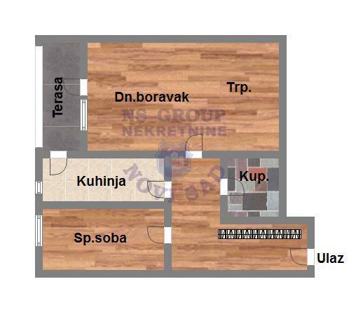 Glavna slika -Dvosoban stan na Novom Naselju