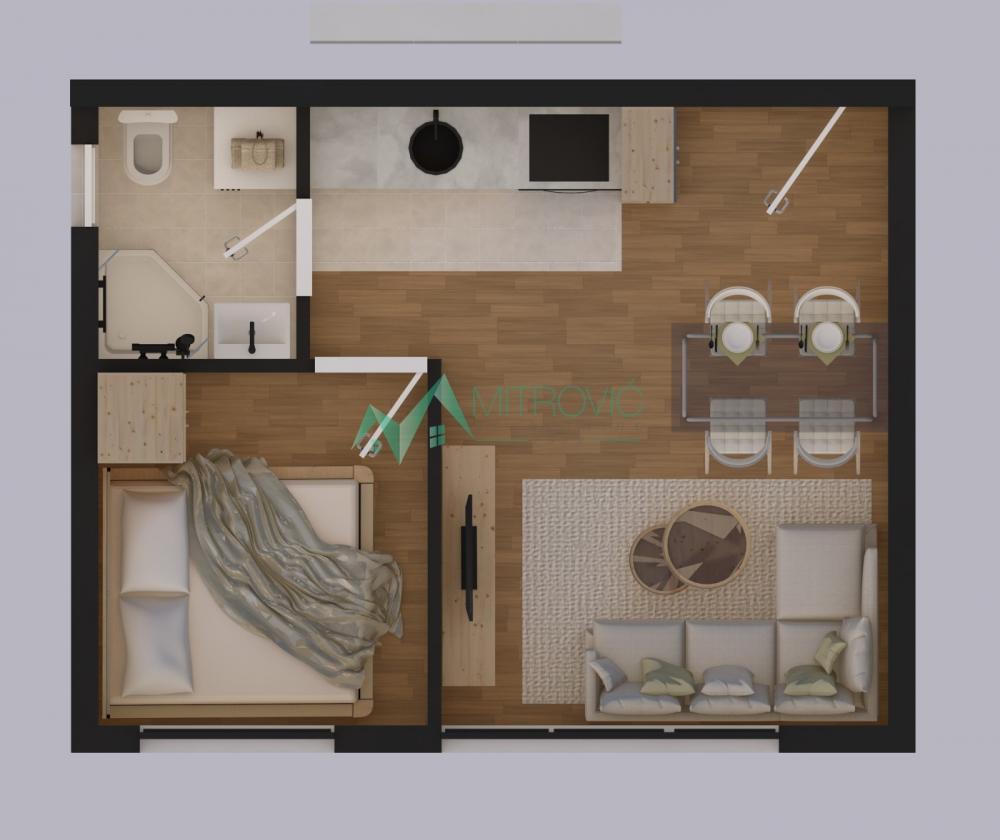 Slika 1 - Dvosoban, 30m2, Veternik Novi Sad
