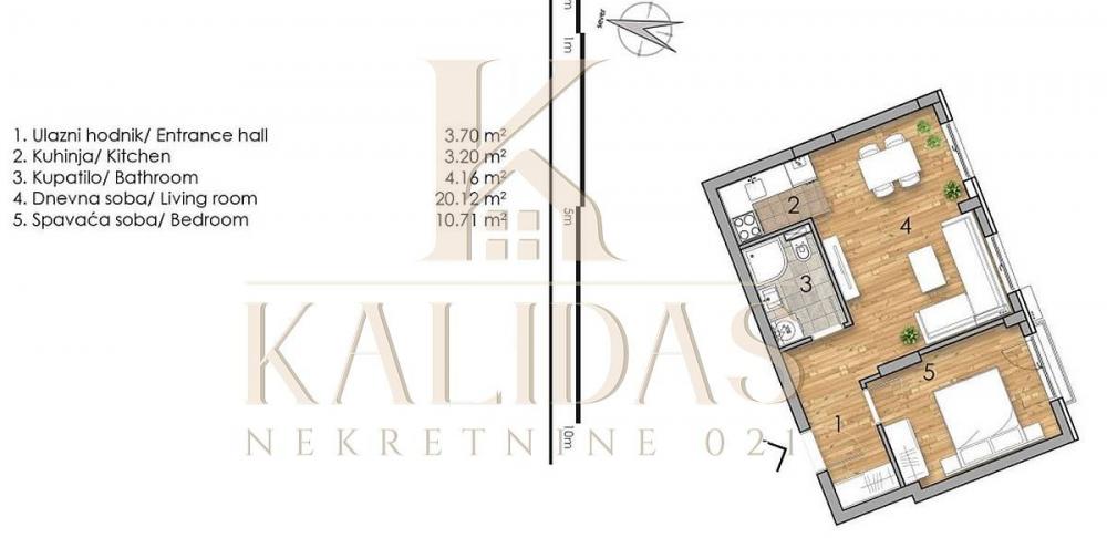 Slika 7 - Stan,NOVI SAD,PODBARA,kv: 40, € 132860, ID: 1009062
