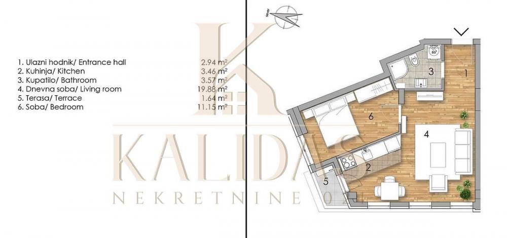 Slika 11 - Stan,NOVI SAD,PODBARA,kv: 41, € 135500, ID: 1009070