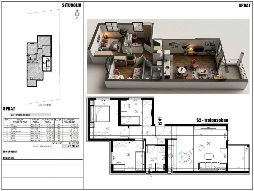 Slika 0 - ODLIČNA PONUDA | NOVOGRADNJA | POČETAK FUTOGA | 67,78 m² + PARKING