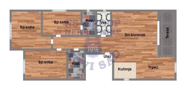 Slika 0 - Prodaja stana, 111m2, Mišeluk Novi Sad, sa terasom