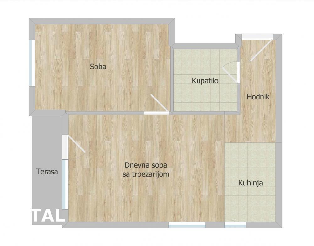 Glavna slika -Stan,NOVI SAD,TELEP,kv: 45.00, € 132680, ID: 1101399