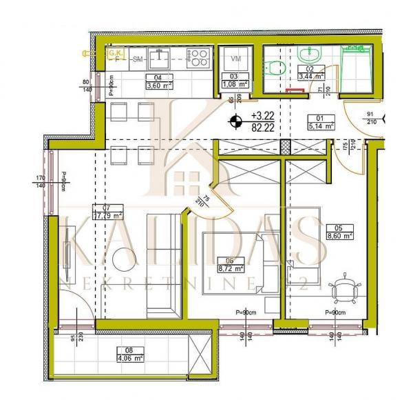 Glavna slika -Stan,NOVI SAD,SALAJKA,kv: 53, € 146000, ID: 1009084
