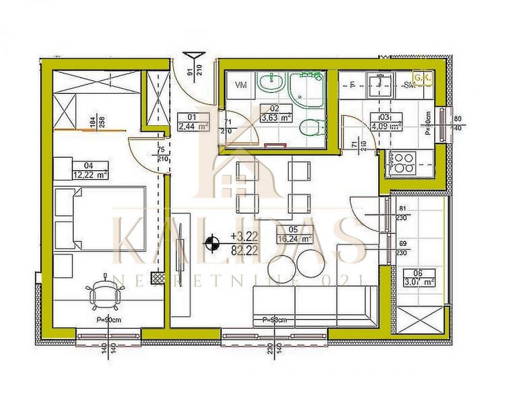Glavna slika -Stan,NOVI SAD,SALAJKA,kv: 42, € 120230, ID: 1009083